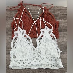 Free People (two) Adella lace bras.  XS